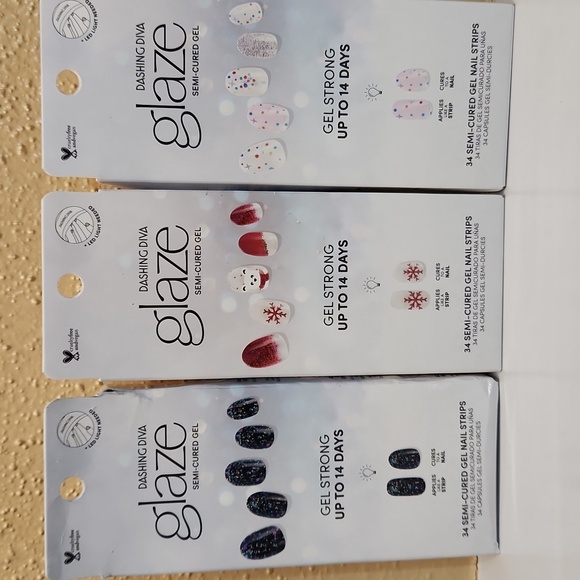 dashing diva Other - GLAZE SEMI-CURED GEL LOT(3)